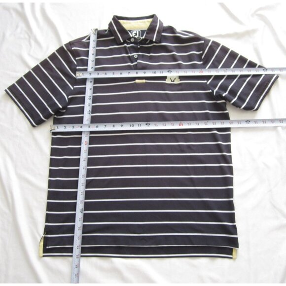 Men Foot Joy FJ Univ of Michigan Stripe Athletic Long Sleeve Shirt Sz L (MT657) - Picture 4 of 8